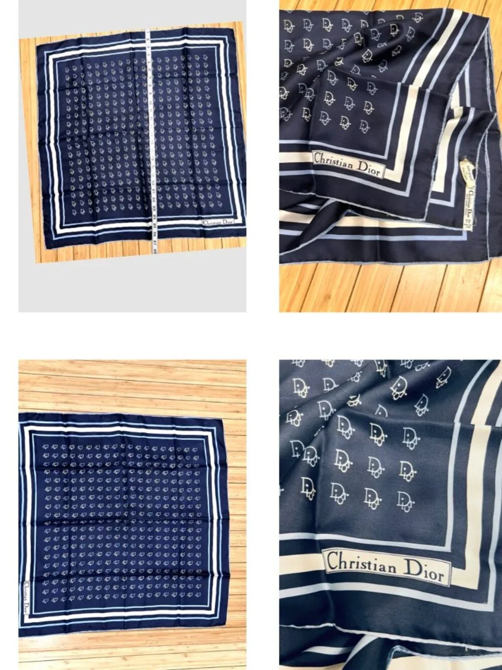 Christian Dior silk Satin  Scarf 26